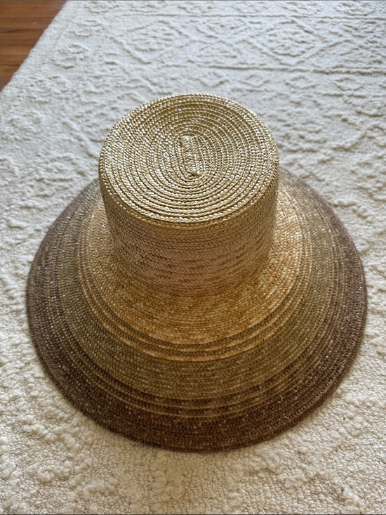 Eugenia Kim Accessories - Eugenia Kim Wide Brim Gradient Straw Sun Hat in Natural Brown